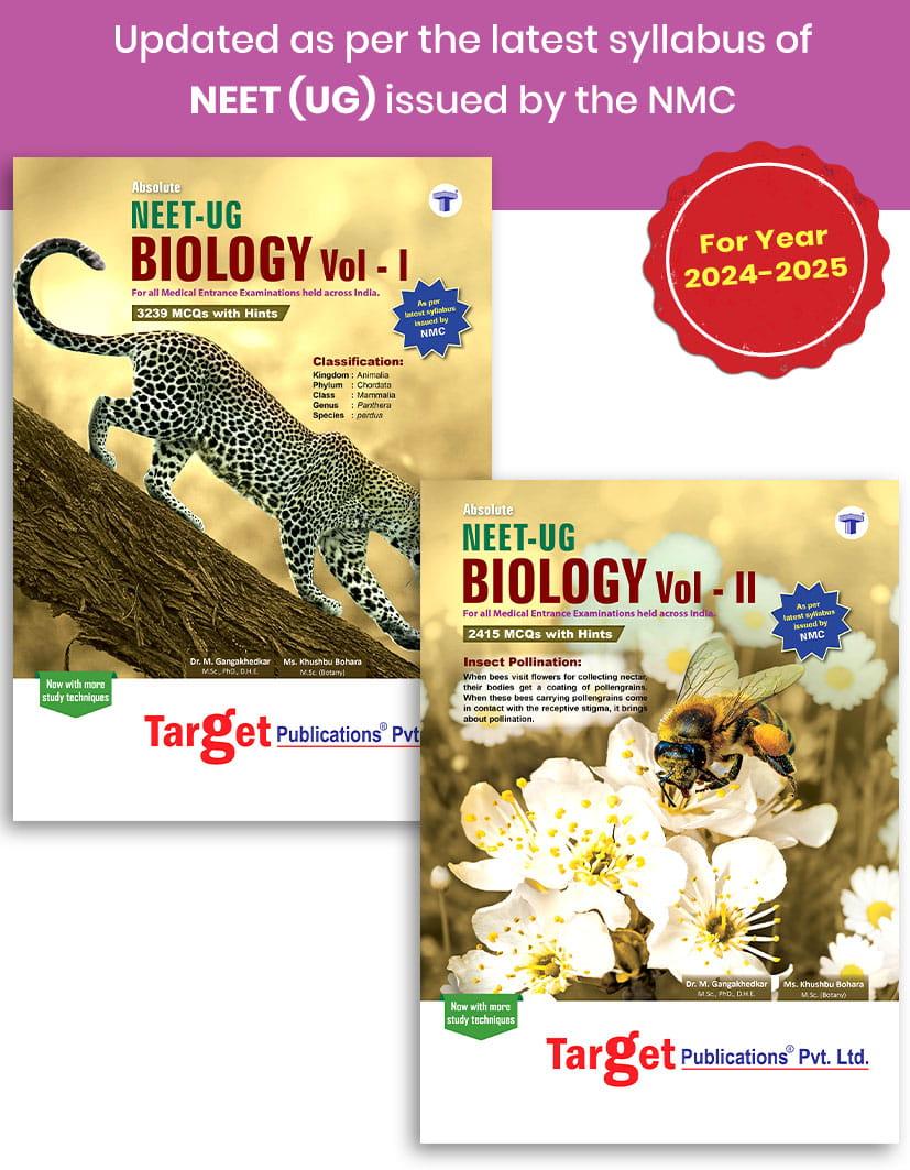 NEET-UG Biology Absolute Vol 1 & 2 Notes for 2024-2025 Exam | As per Latest Syllabus Issued by NMC
