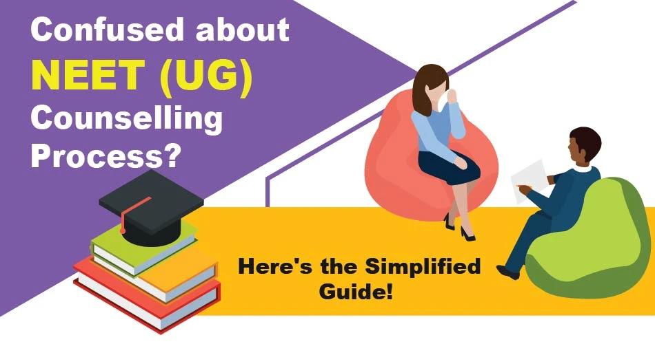 Illustration depicting a student confused about the NEET UG counselling process, seeking guidance
