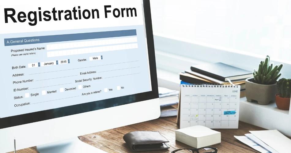 Online registration form on computer screen for Maharashtra B.Ed CET 2025 admissions