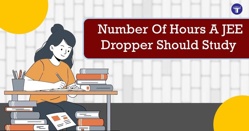 JEE dropper studying at a desk with books, illustrating the ideal number of study hours for JEE preparation