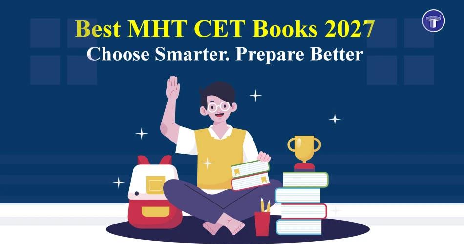 Student with books and study materials for Best MHT CET Books 2027 preparation guide