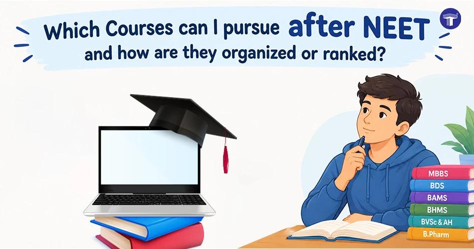 Which courses can I pursue after NEET and how are they organized or ranked