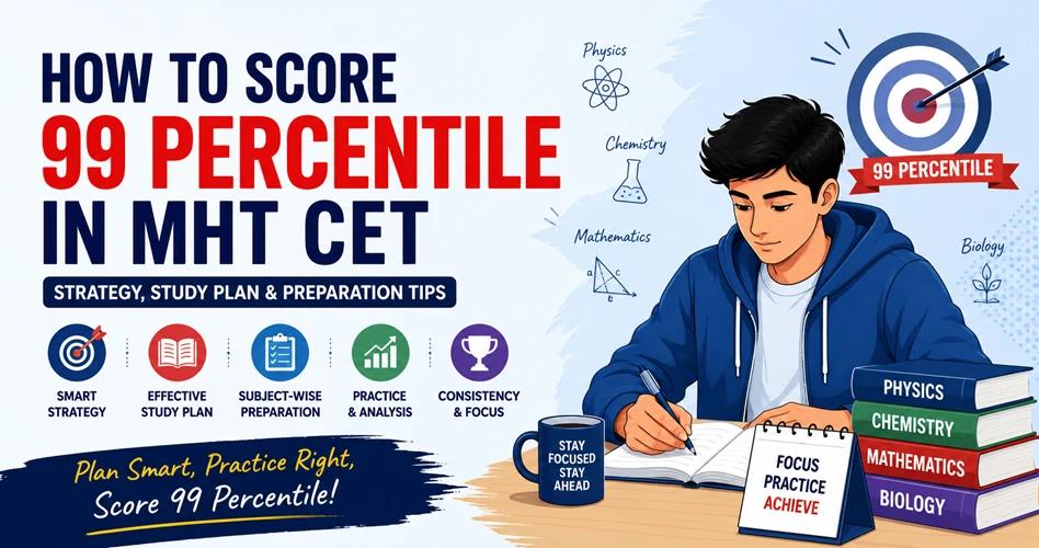 How to score 99 percentile in MHT CET with preparation strategy, study plan and subject-wise tips