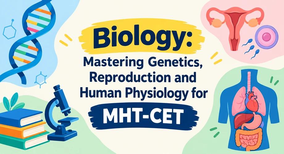MHT-CET Biology preparation strategy covering Genetics, Reproduction, Human Physiology and important revision topics