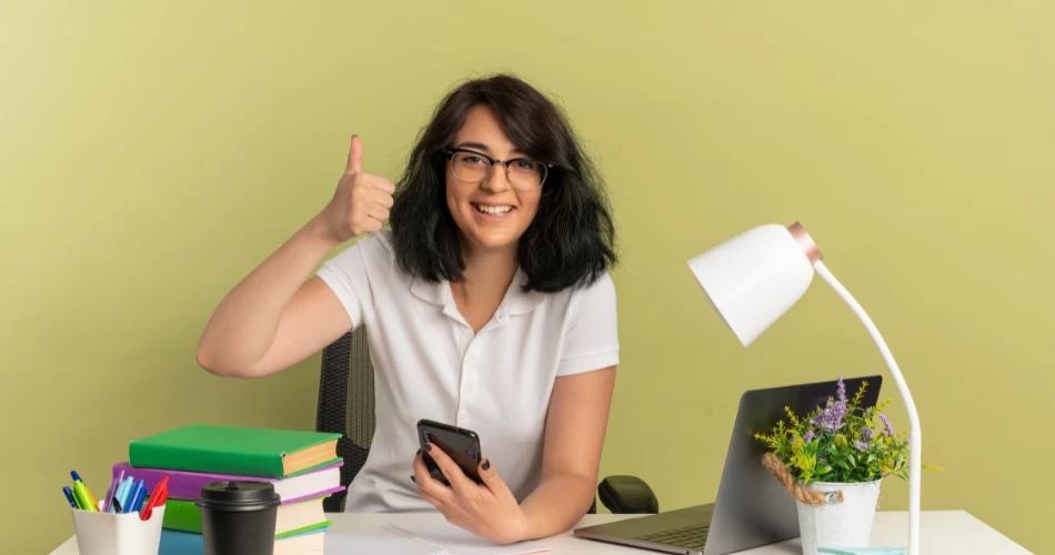 Happy student checking JEE Advanced 2025 results online and celebrating success