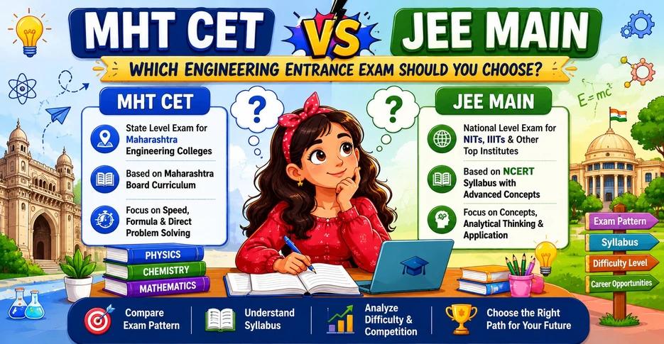 MHT CET vs JEE Main comparison for engineering admissions in India