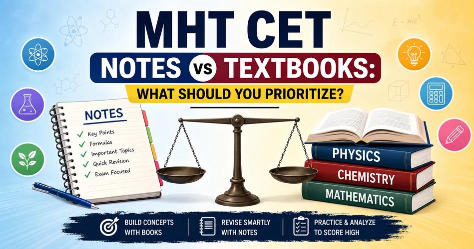 MHT CET notes vs textbooks for effective exam preparation