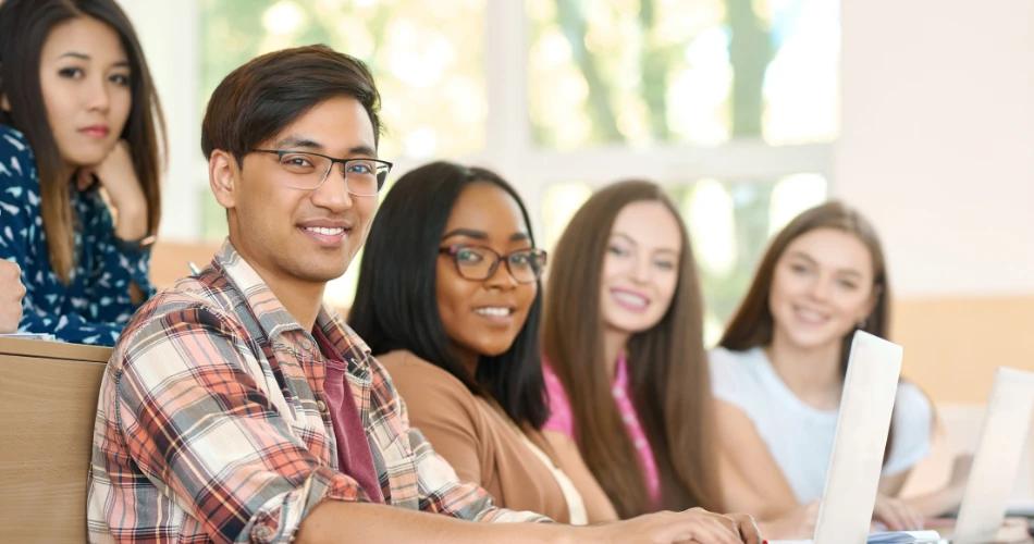 Diverse students in a classroom setting, representing those who may be applying for Maharashtra FYJC minority quota seats and general admissions