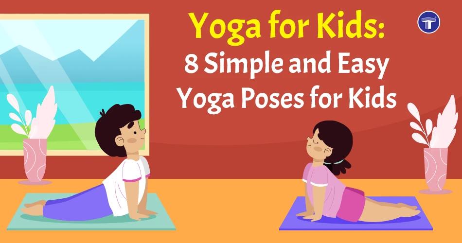 Parent and child doing a yoga tree pose at home in a bright, calm room