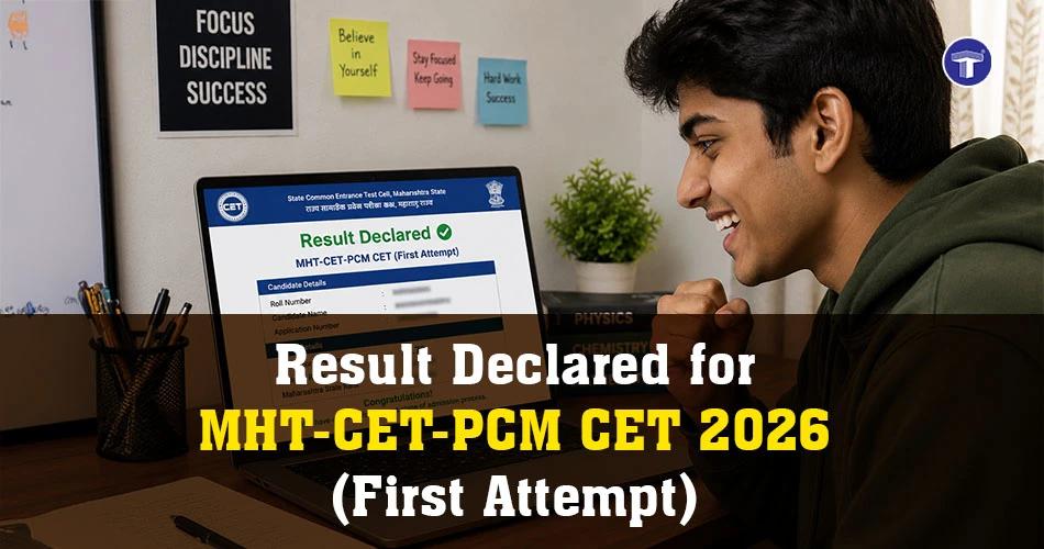MHT-CET aspirant checking PCM CET 2026 result on candidate login portal