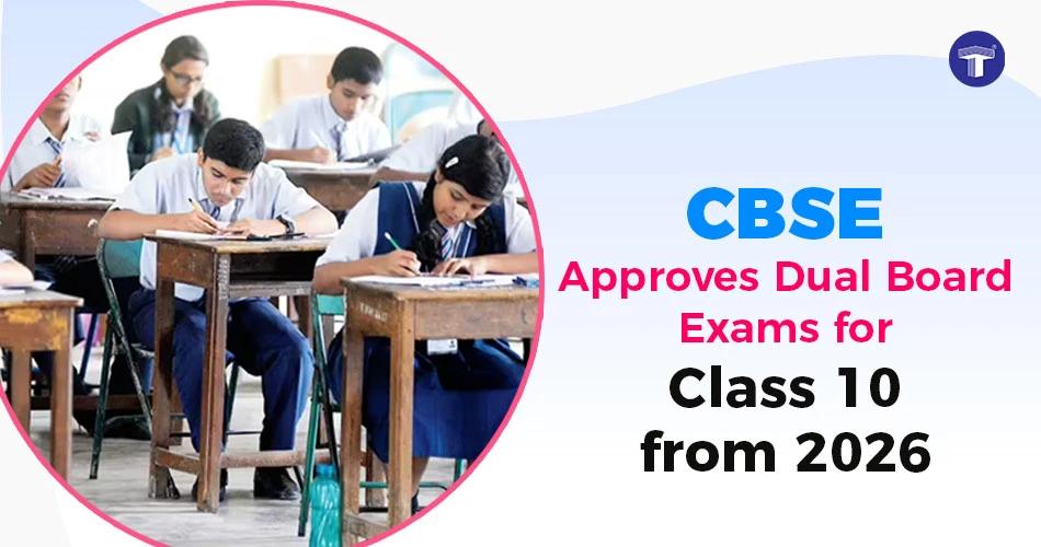 Students in a classroom taking exams as CBSE approves dual board exams for Class 10 starting from 2026.
