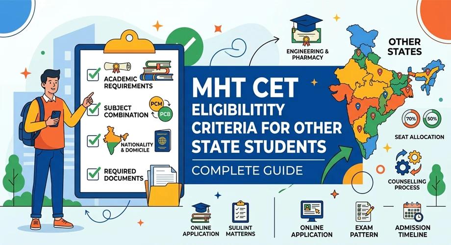MHT CET eligibility criteria for other state students and All India candidates