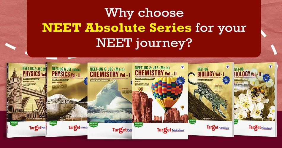 NEET Absolute Series books by Target Publications for Physics, Chemistry, and Biology preparation for NEET 2025