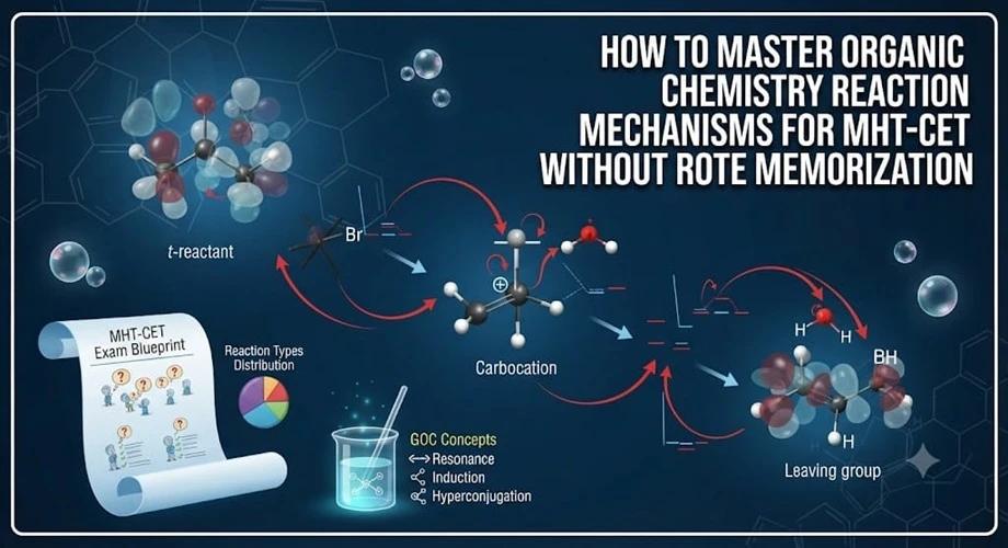 MHT CET organic chemistry reaction mechanisms and preparation guide
