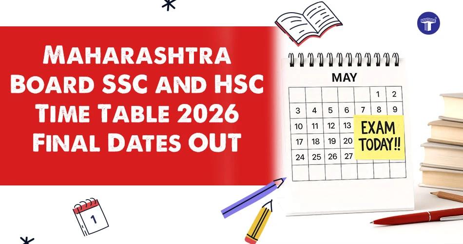 Maharashtra Board SSC HSC Time Table 2026 final dates announcement with a calendar showing May exams