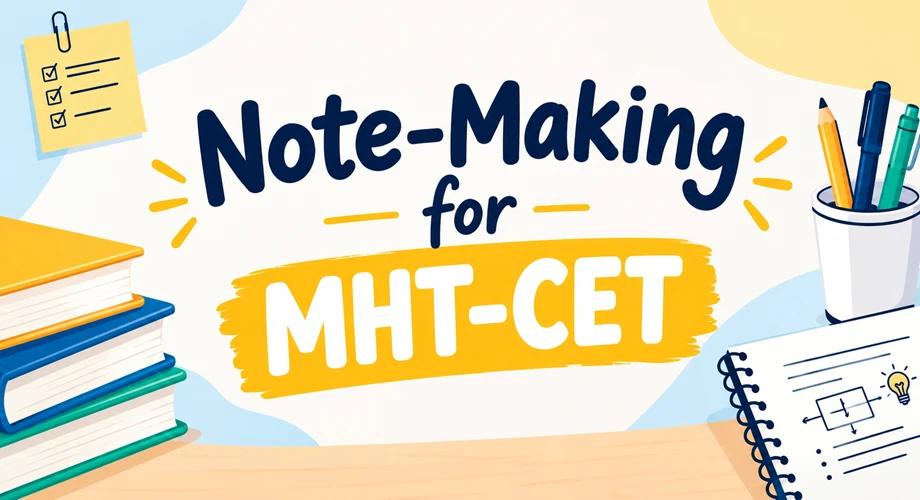 MHT-CET note-making strategy with organised notes, formulas and revision materials