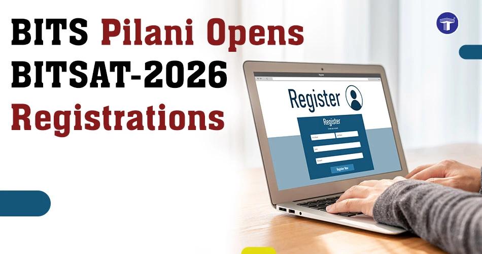 BITS Pilani opens BITSAT 2026 registrations with online application portal displayed on a laptop screen