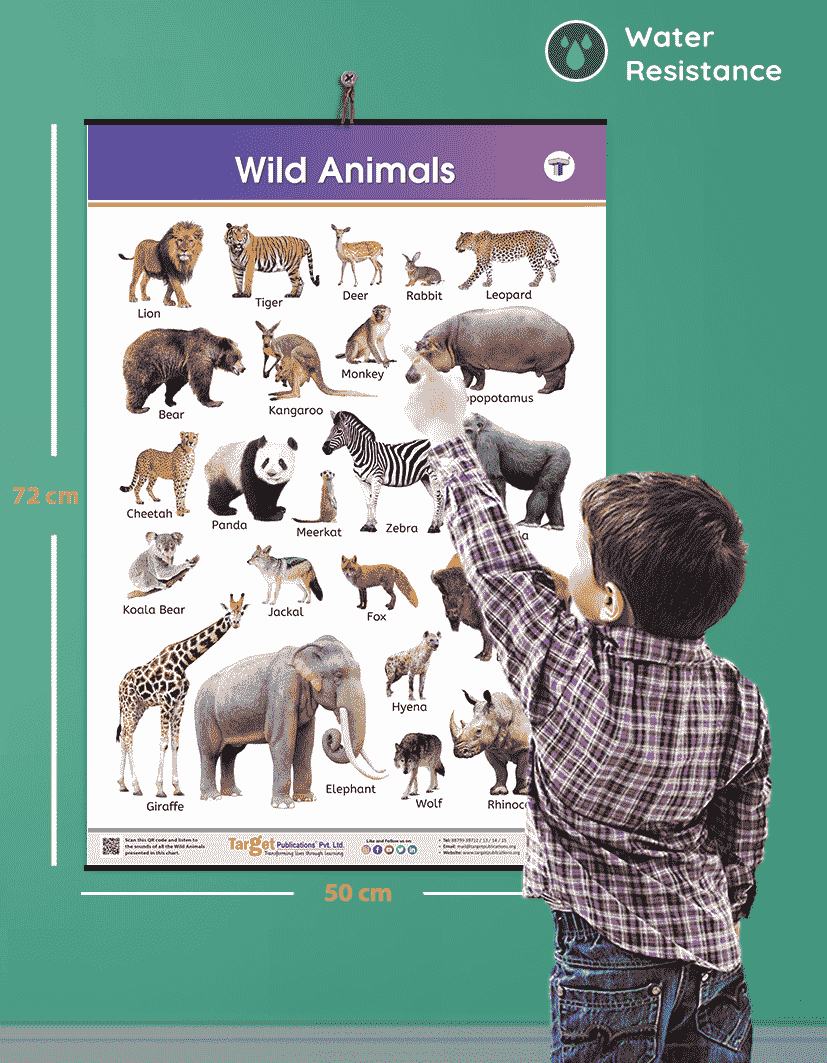 Printable Animal Chart.pdf Wild Animals Learning Chart | Learning Charts for Kids Online